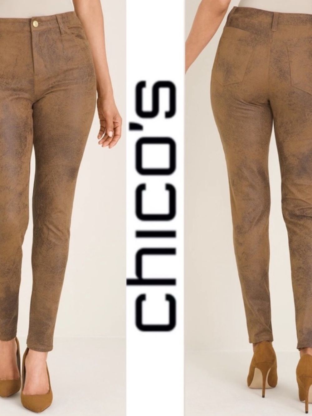 NWT Chico’s Faux Suede Slim Pant - Picture 3 of 16